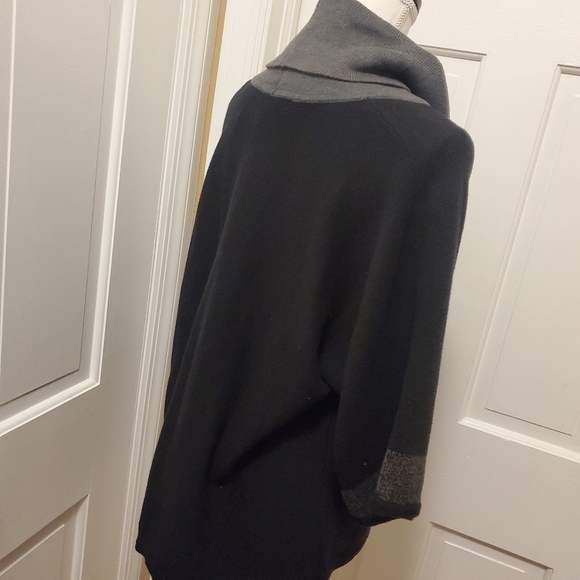 NWT Style & Co. Black/Grey Cowl Neck Sweater Size Small, classic, casual - Picture 5 of 8